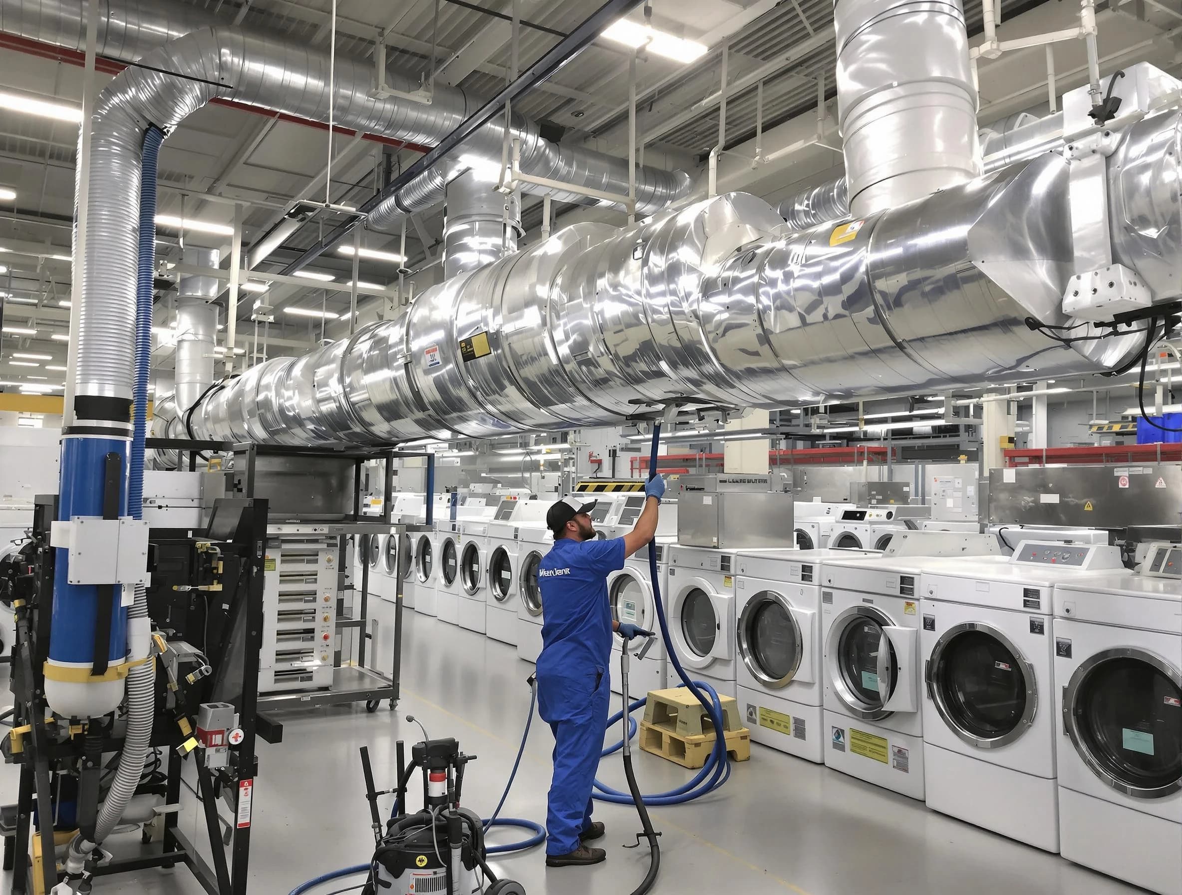 Columbine Dryer Vent Cleaning team performing heavy-duty industrial dryer vent cleaning in Columbine