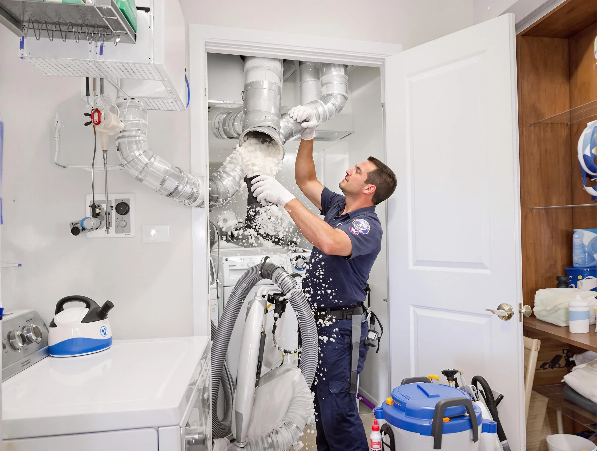 Columbine Dryer Vent Cleaning technician delivering thorough residential dryer vent cleaning service in Columbine