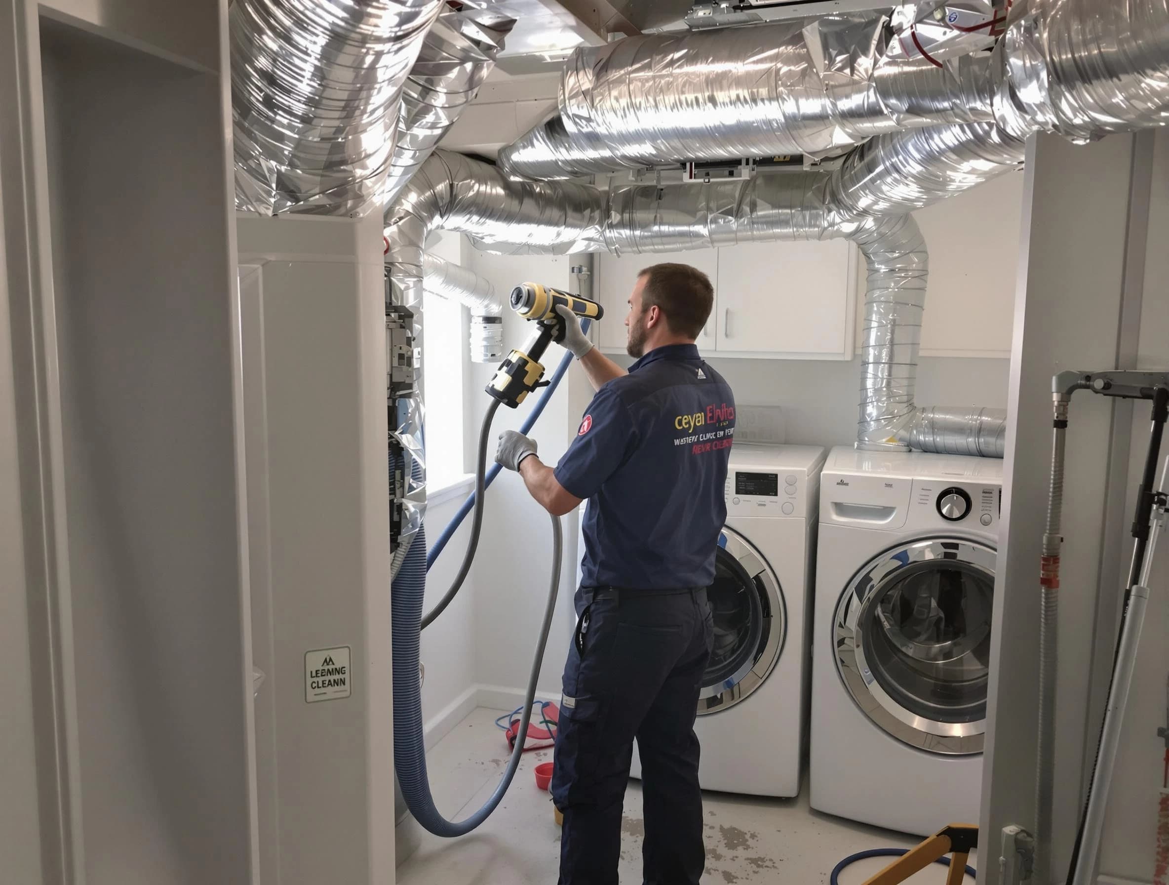 Columbine Dryer Vent Cleaning specialist using advanced equipment for thorough duct cleaning in Columbine